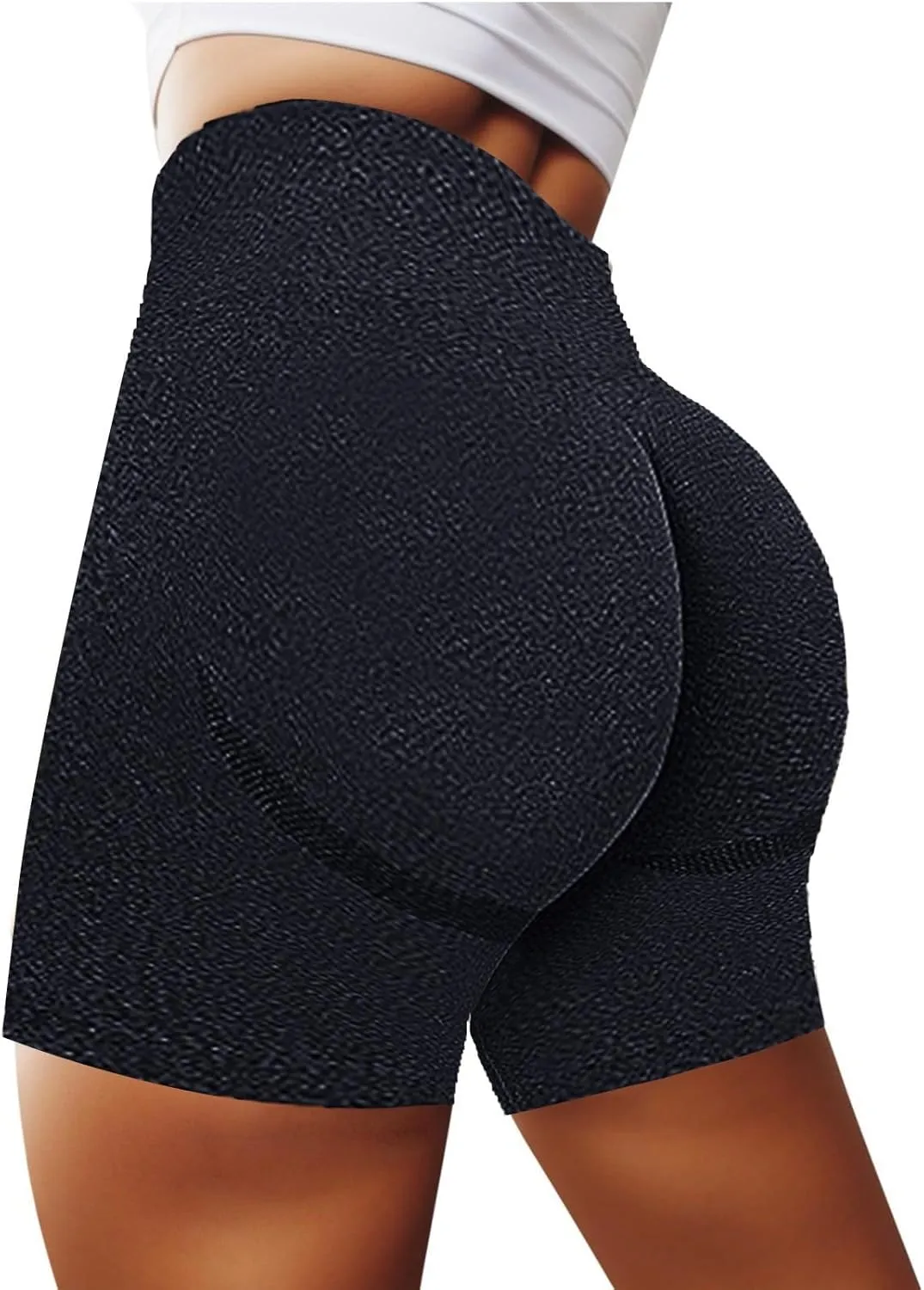 Yoga Shorts for Women Lightweight High Rise Bike Shorts Butt Lifting Tummy Control Ruched Booty Yoga Short Pants