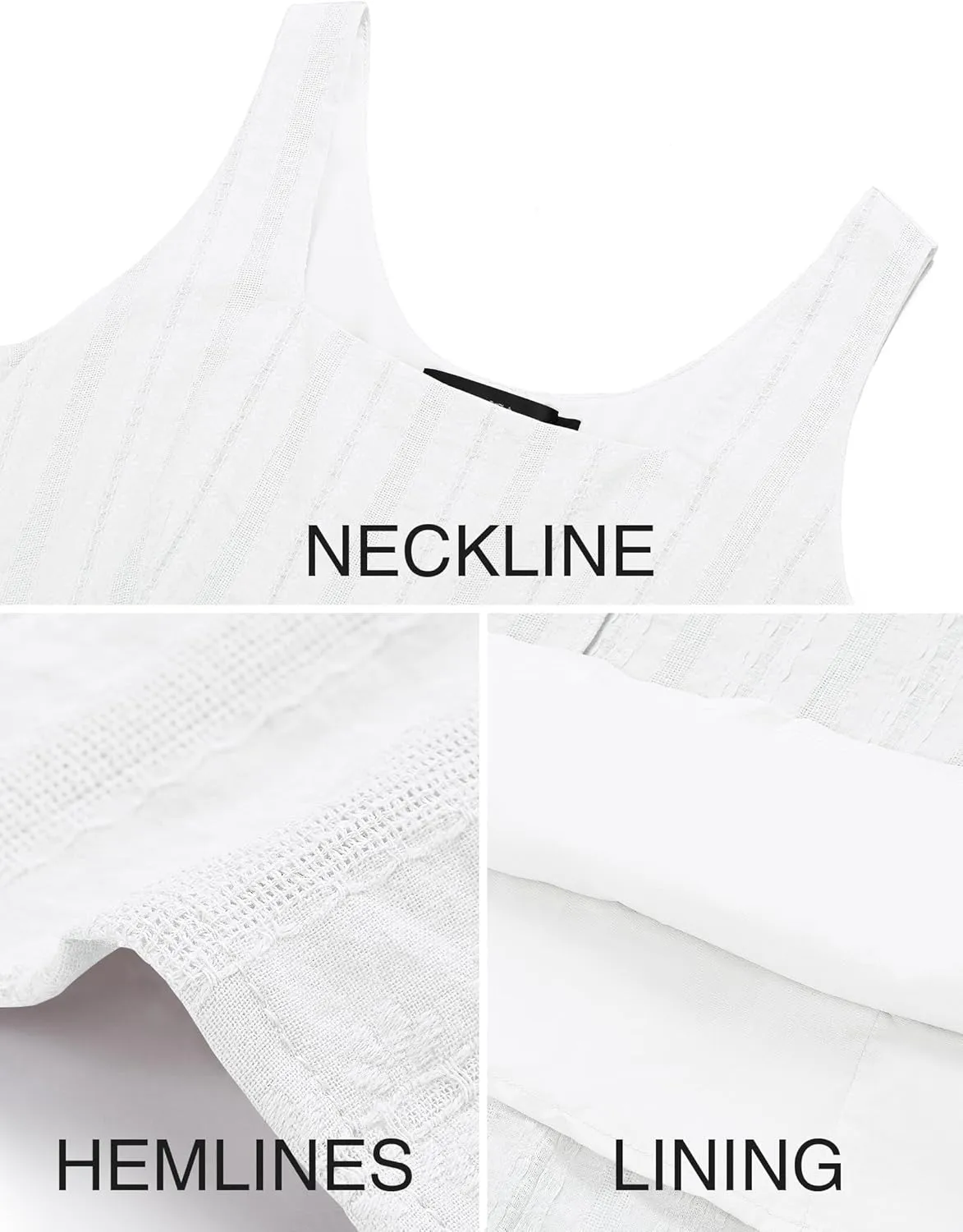 ZESICA Women's Summer Sleeveless Dress Casual Backless Loose Flowy Tiered Sundress Beach Cover up Tank Dresses