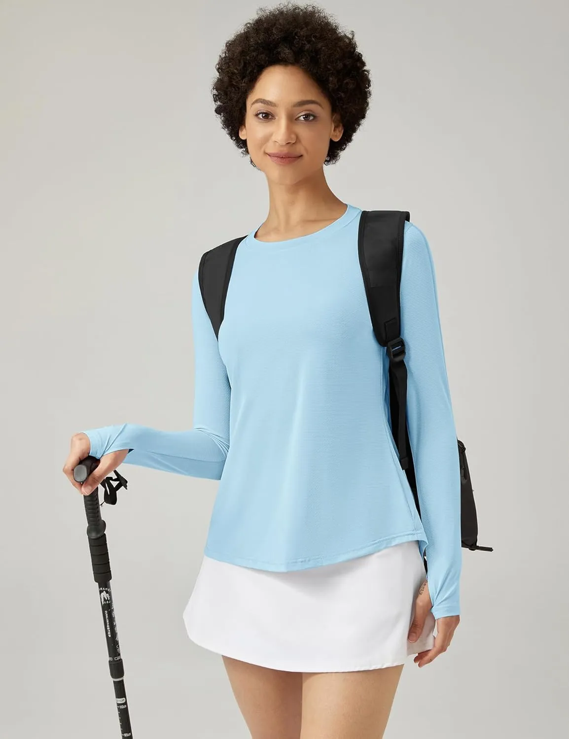 ZHENWEI Women Long Sleeve Shirts UPF 50  Uv Sun Protection Tops Workout Athletic Golf Running Gym Rash Guard