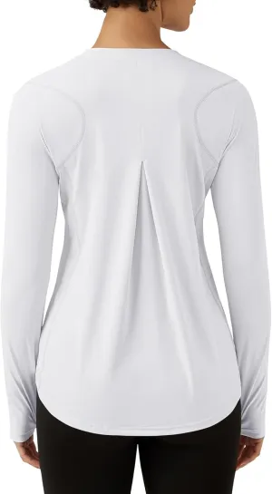 ZHENWEI Women Long Sleeve Shirts UPF 50  Uv Sun Protection Tops Workout Athletic Golf Running Gym Rash Guard