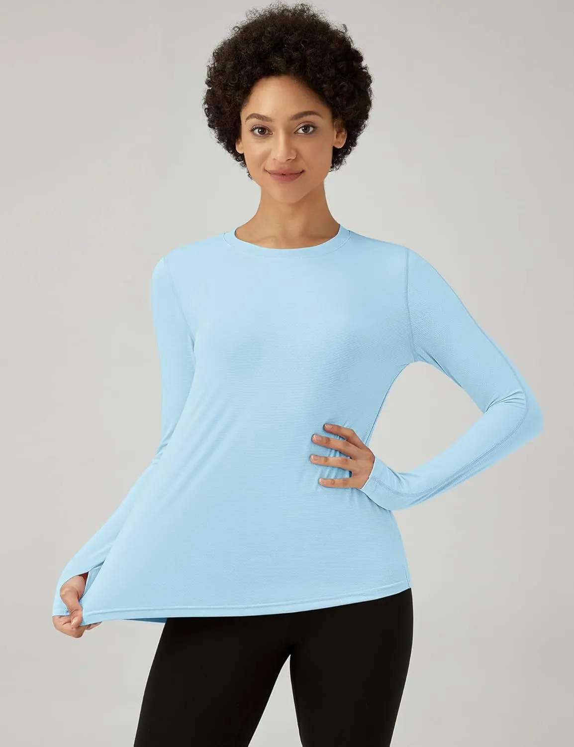 ZHENWEI Women Long Sleeve Shirts UPF 50  Uv Sun Protection Tops Workout Athletic Golf Running Gym Rash Guard
