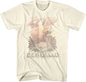 ZZ Top Rock Band Music Group Vintage Style Deguello Faded Logo Adult T-Shirt Tee